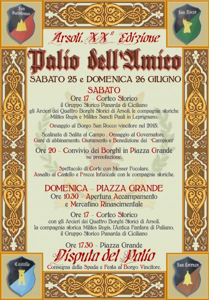 PALIO DELL'AMICO - ARSOLI 25 e 26 GIUGNO 2016