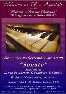 Sonate - musiche di L. van Beethoven, F. Schubert, F. Chopin