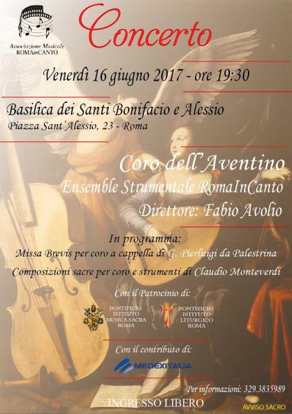 Concerto: Missa Brevis di Palestrina e composizioni sacre di Monteverdi