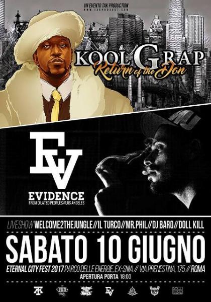 Eternal City Fest: Kool G Rap per la prima volta in Italia, Evidence e molti altri