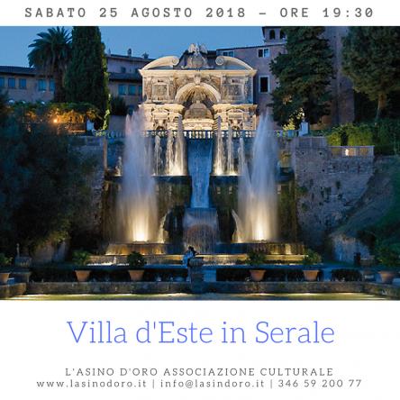 Villa d’Este a Tivoli in serale