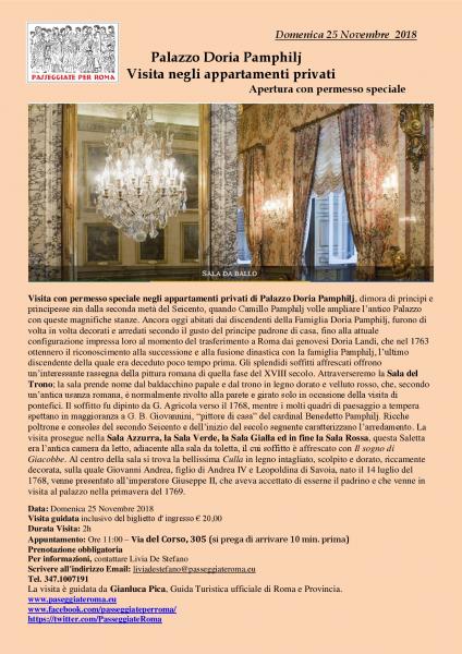 Palazzo Floridi Doria Pamphilj - Visita negli appartamenti privati