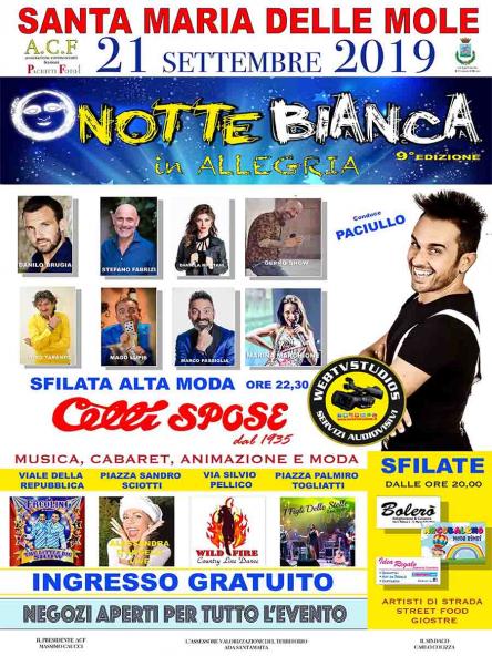 Notte Bianca in allegria 2019, tanti vip per un evento unico a Santa Maria delle Mole