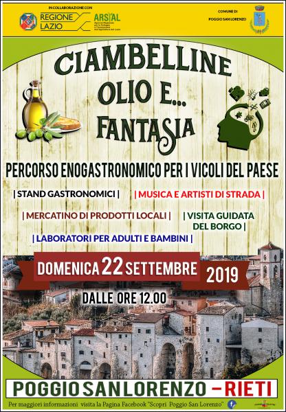 “Ciambelline, olio e… fantasia”, prima edizione a Poggio San Lorenzo domenica 22 settembre dalle ore