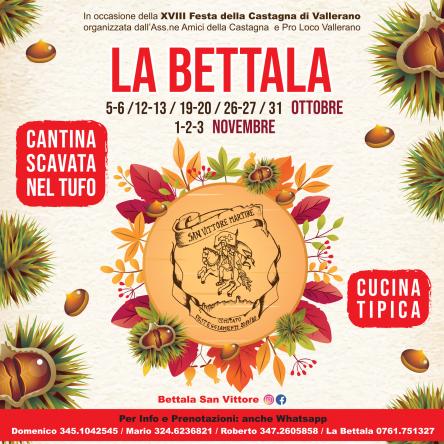 La Bettala apre per la XVIII Festa della Castagna die Vallerano (VT)