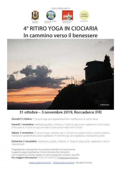 4 Ritiro Yoga in Ciociaria, ponte del 1 novembre