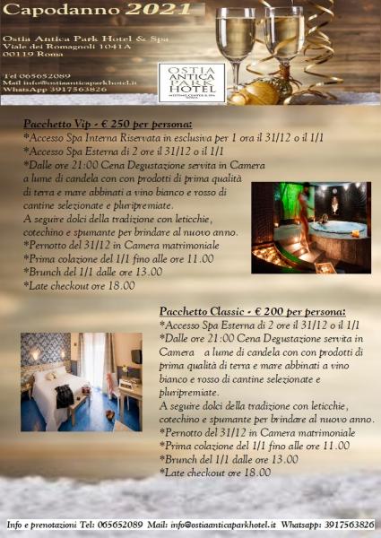 CAPODANNO 2021 ROMA - OSTIA ANTICA PARK HOTEL & SPA