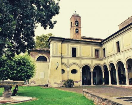 Chiesa e chiostro di Sant’Onofrio al Gianicolo. Roma dall’alto
