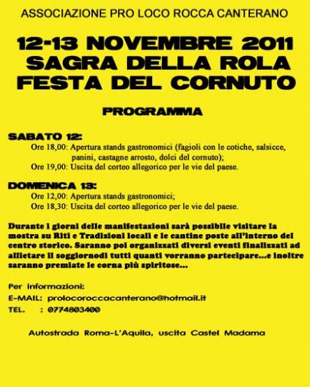 Sagra della Rola-Festa del Cornuto