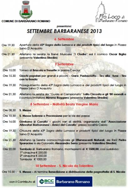 43ª SAGRA DELLA LUMACA E DEI PRODOTTI TIPICI DEL LUOGO
