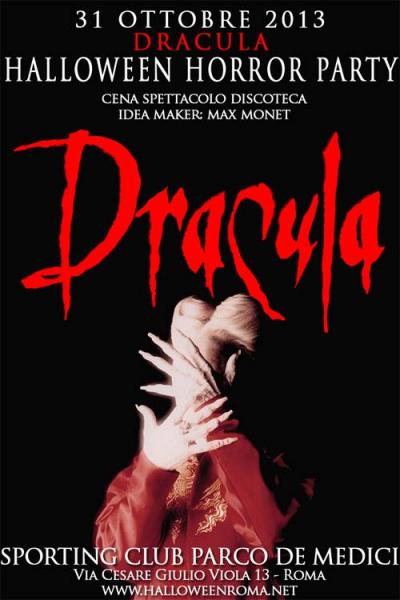 HALLOWEEN ROMA 2013 DRACULA HORROR PARTY al PARCO DE MEDICI SPORTING CLUB