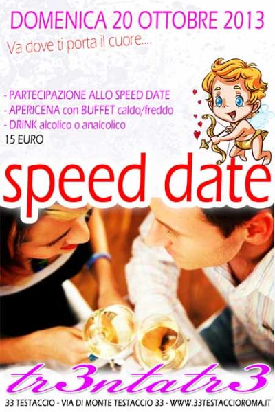 Domenica 20 ottobre SPEED DATE a ROMA @ 33 TESTACCIO