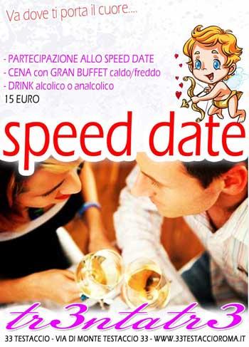 Domenica 17 novembre SPEED DATE a ROMA prenota al 3388741263