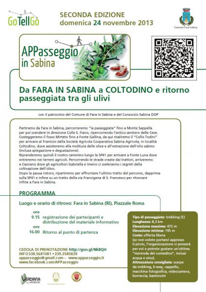 APPasseggio in Sabina II edizione