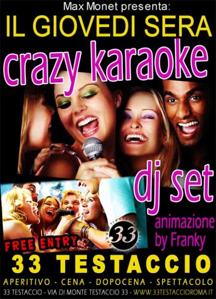 Il GIOVEDI SERATA KARAOKE A ROMA