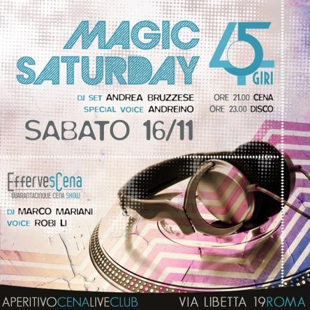 SABATO 16 NOVEMBE 45 GIRI ROMA