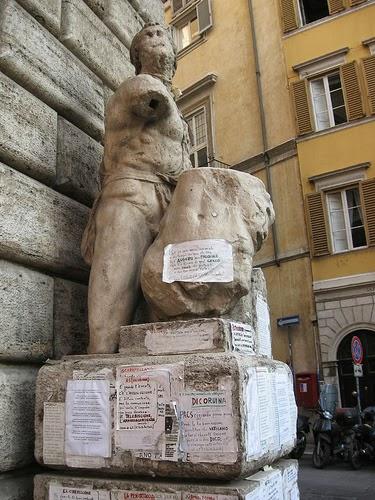 Pasquino e le Statue Parlanti, teatro itinerante Roma, 01/12/13 h.11.00