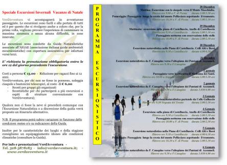 Speciale Escursioni Invernali  Vacanze di Natale