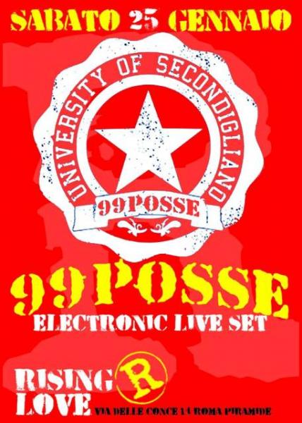 99 Posse in versione electro dal vivo al Rising Love