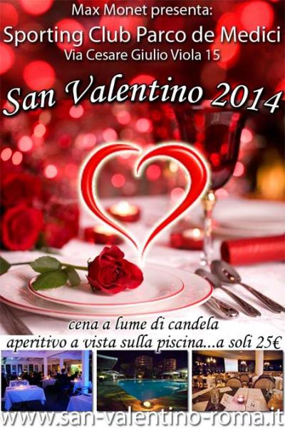 CENA di SAN VALENTINO @ SPORTING CLUB PARCO de MEDICI a soli 25 €