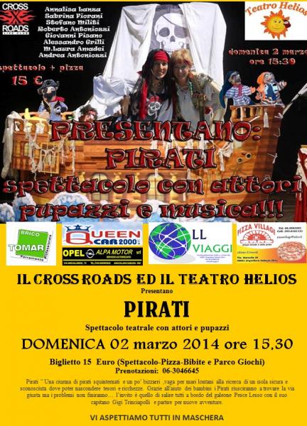 pirati spettacolo festa in maschera e pizza
