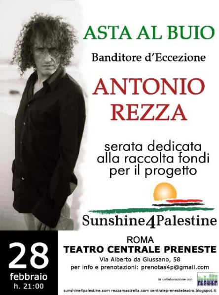 L’asta al buio di Antonio Rezza per ospedale di Gaza