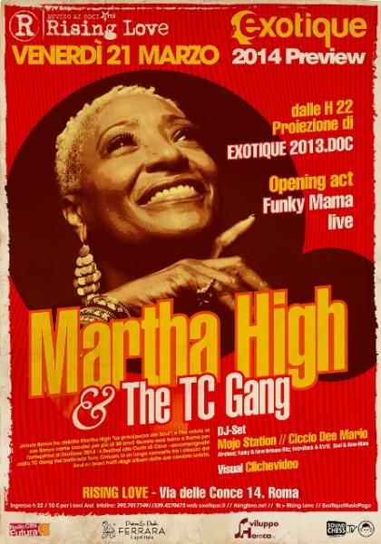 La pupilla di James Brown Martha High celebra il Festival Exotique