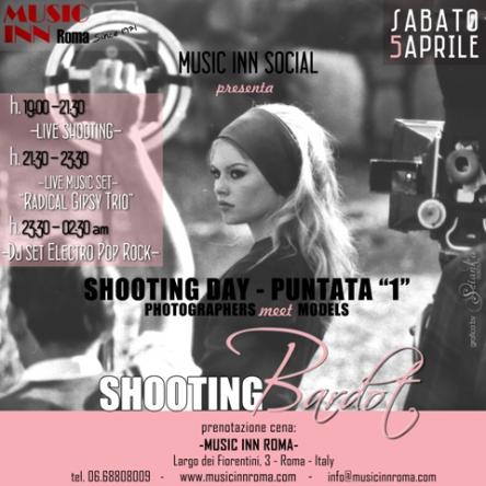 SABATO 5 APRILE MUSIC INN ROMA presenta “SHOOTING BARDOT”