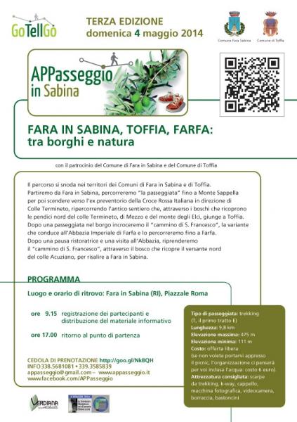 APPasseggio in Sabina. III Edizione