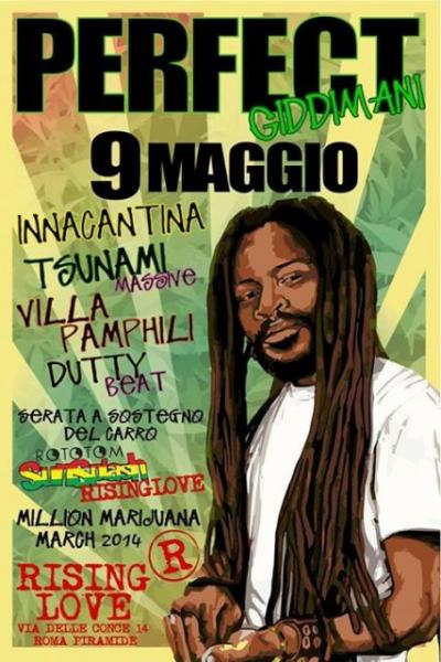 Tutti i colori del reggae di Perfect Giddimani dal vivo al Rising Love