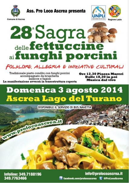 XXVIII Sagra delle fettuccine ai funghi porcini
