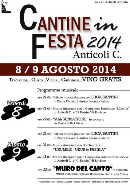 Cantine in Festa 2014.... tra sapori,storia e tradizioni