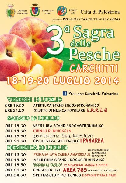 3° Sagra delle pesche a CARCHITTI