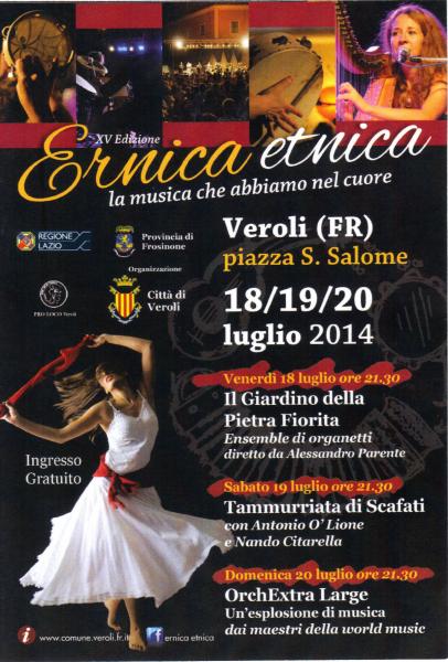 “MERCATINO alla XV ERNICA Musica ETNICA