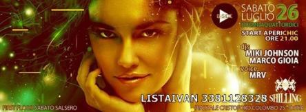 SHILLING OSTIA SABATO 25 APERITIVO CENA DISCOTECA 3381128328 LISTA E TAVOLI