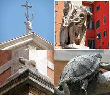 Uno “zoo” di pietra nel centro di Roma