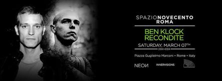 Ben Klock e Recondite a Roma il 7/03/2015