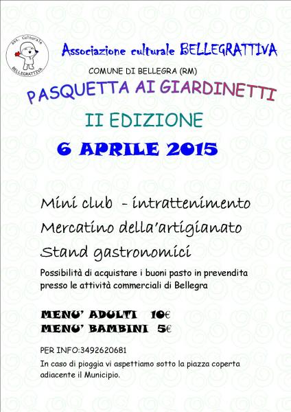 PASQUETTA AI GIARDINETTI