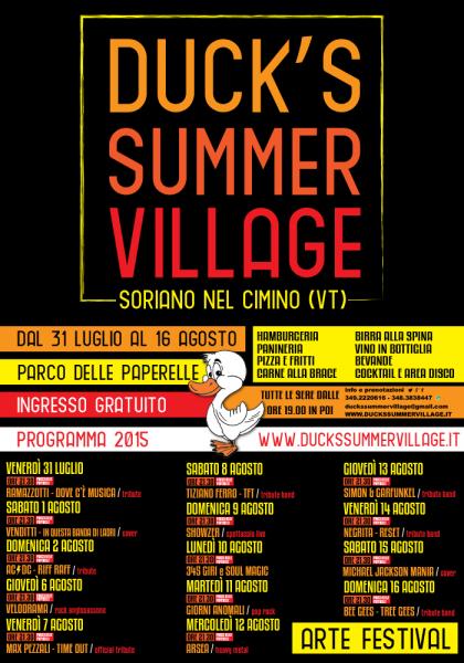 Duck's Summer Village - dal 31 Luglio al 16 Agosto - Soriano nel Cimino (VT)