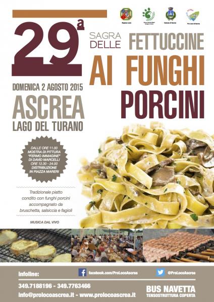 Funghi, rigorosamente porcini, in sagra ad Ascrea