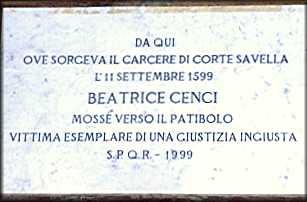 Beatrice Cenci, nei luoghi di una tragedia storica