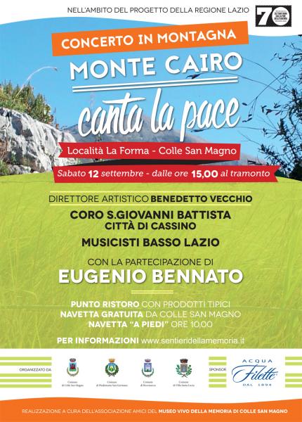 Monte Cairo canta la pace