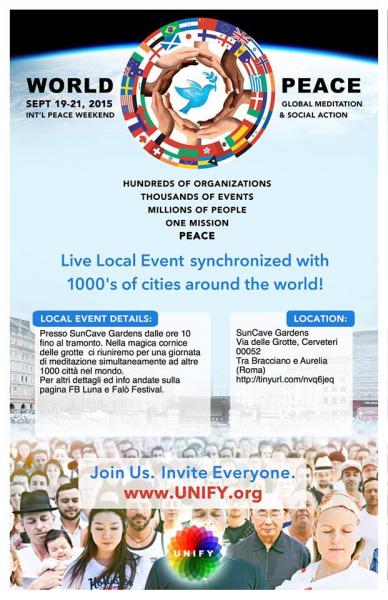 World Peace day al SunCave Gardens