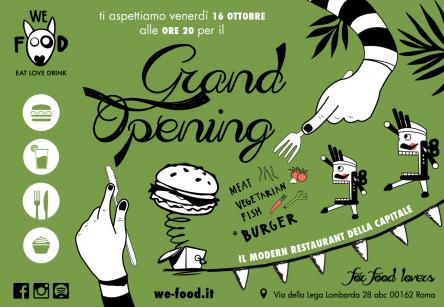 We Food, Eat Love Drink: il 16 ottobre apre il modern homemade restaurant della capitale
