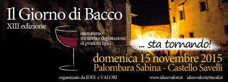 Torna il Giorno di Bacco a Palombara Sabina