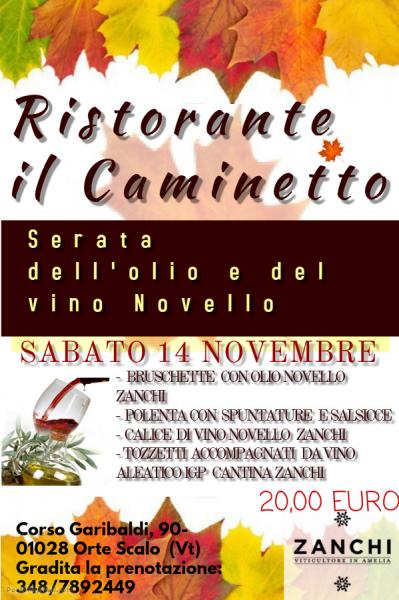 Serata dell'olio e del vino novello