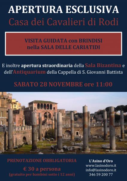 Visita Guidata e Brindisi nella Casa dei Cavalieri di Rodi