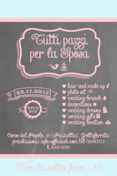 Tutti pazzi per la Sposa! Open Day a Grottaferrata il 29 novembre