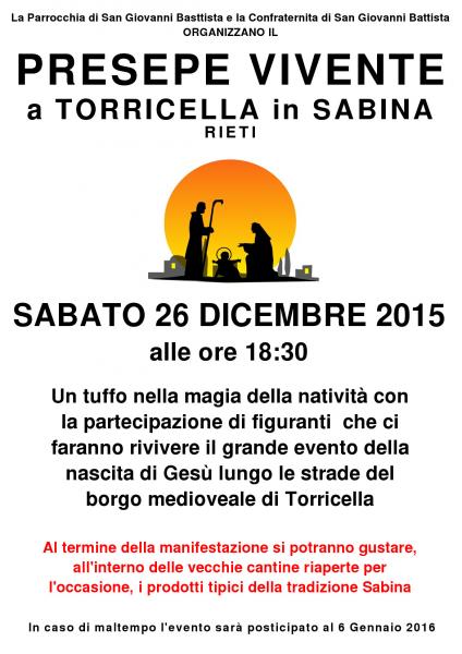 Presepe Vivente a Torricella in Sabina (Rieti)