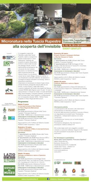 Micronatura nella Tuscia rupestre alla scoperta dell'invisibile